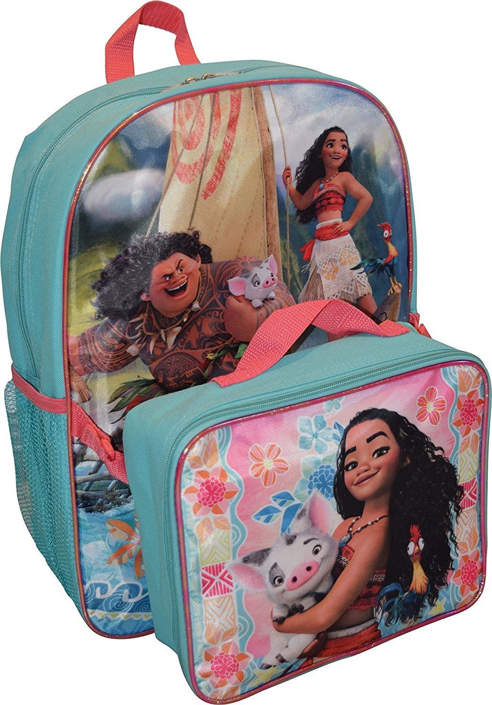 Disney Girl's Princess Moana 16 Backpack W/ Detachable Lunch Box –  sandstormusa