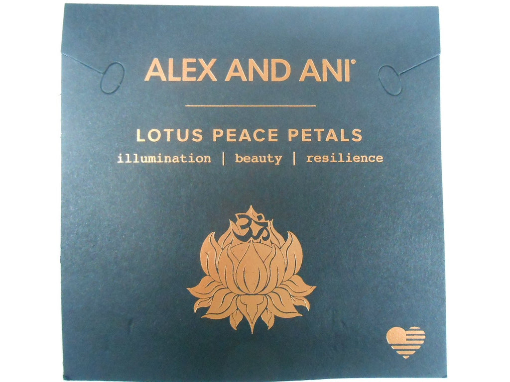 Alex and Ani Lotus Peace Petals IV Bangle Bracelet Rafaelian Silver NWTBC