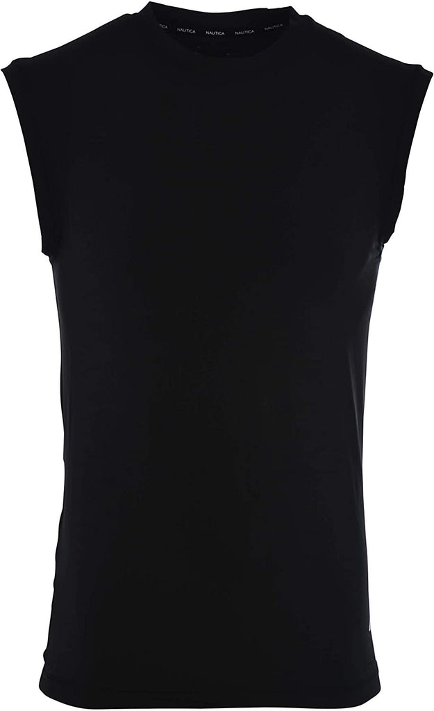 Nautica Mens Base Muscle Shirt - Cool Dry Fit Sleeveless Compression Shirt Athletic Workout Active Sports Spandex