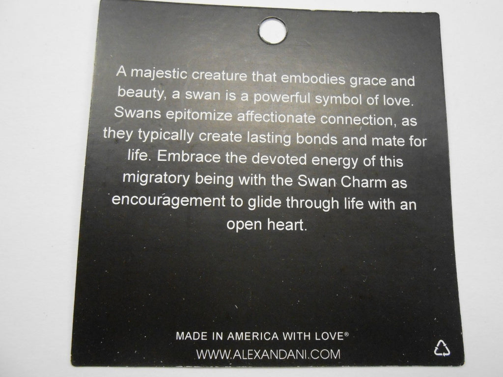Alex and Ani Swan Charm Expandable Bangle Bar Bracelet