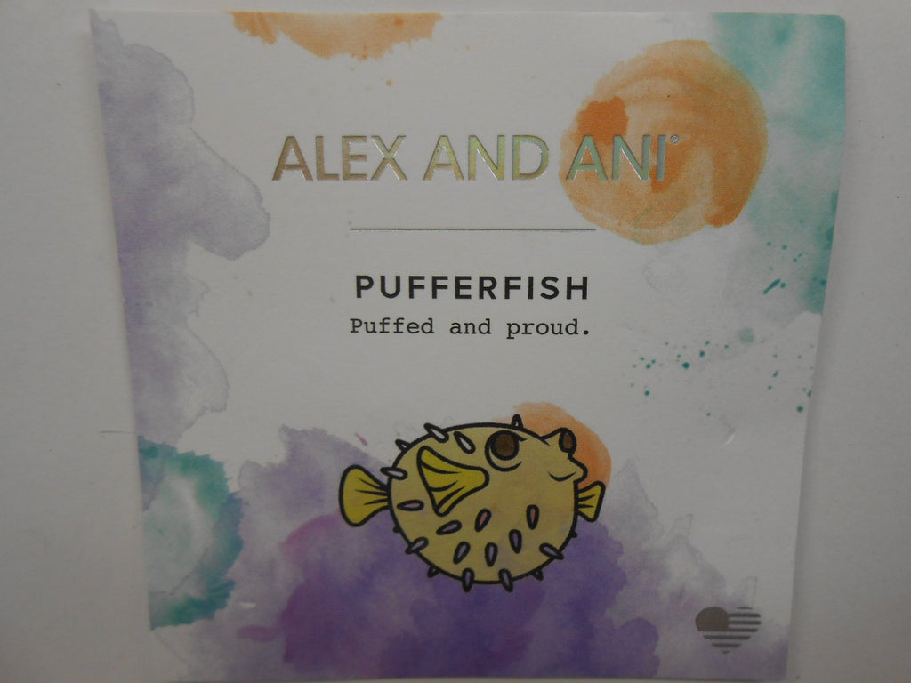 Alex and Ani Pufferfish Set of 5 Shiny Gold Bangle Bracelet
