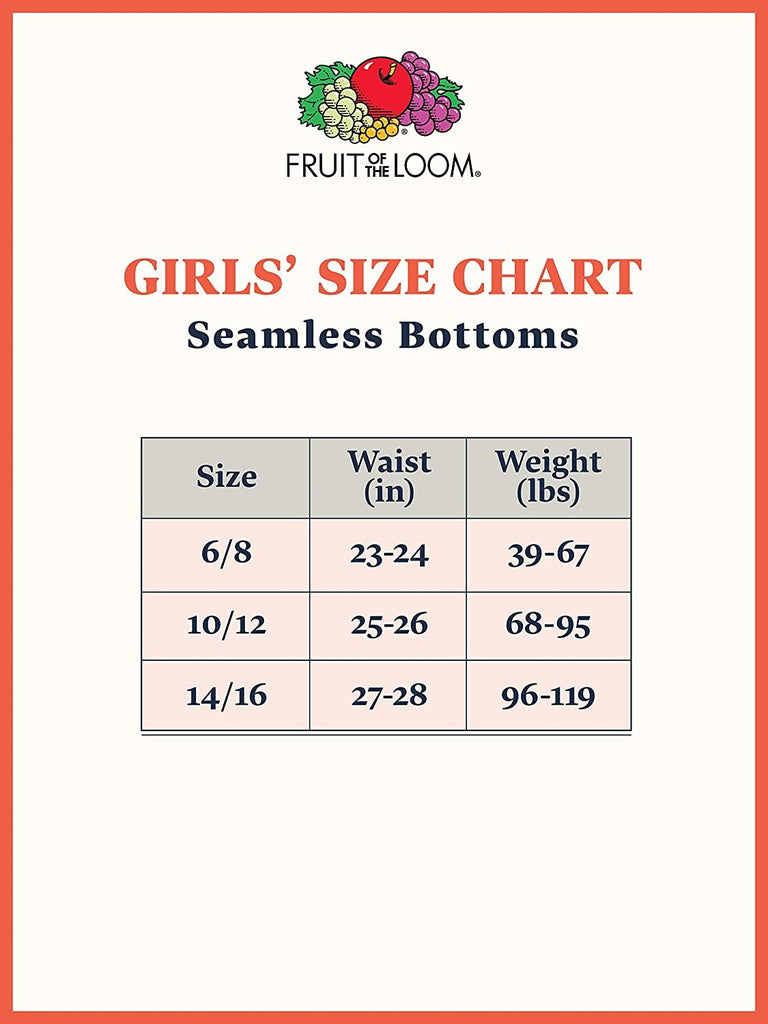 Fruit of the Loom Girls' Microfiber Underwear Multipack