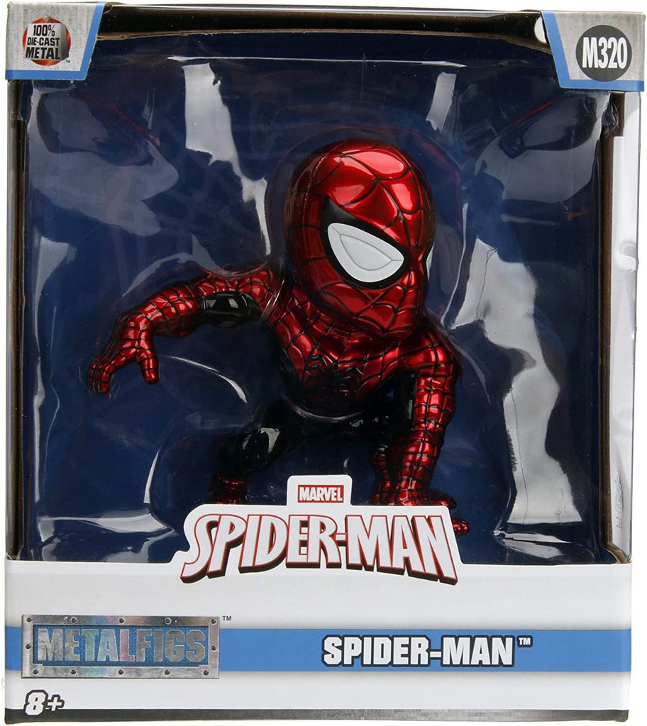 Jada Toys Metalfigs Marvel Classic Spider-Man Superior Spiderman Metals Diecast Collectible Toy Figure, 4", Red/Black