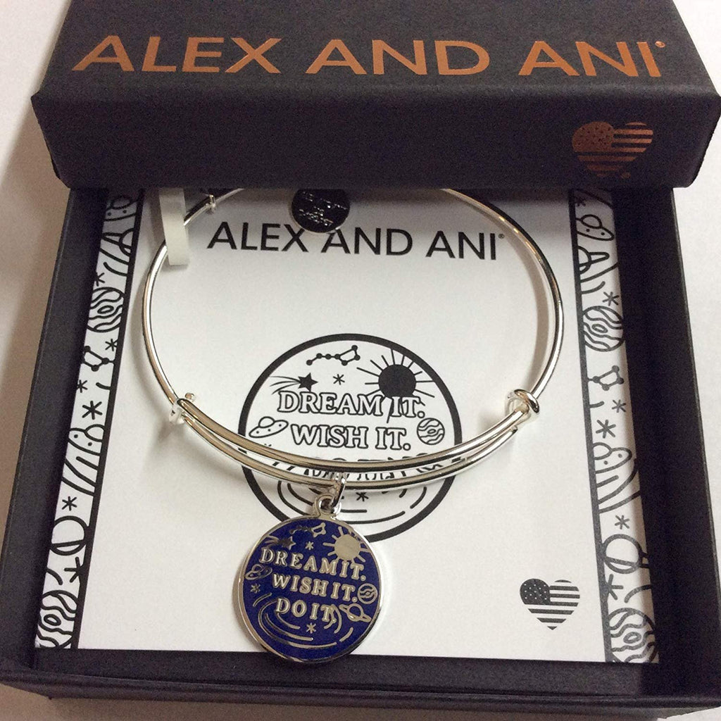Alex and Ani Charity by Design, Dream It, Wish It, Do It Bangle Bracelet Shiny Silver One Size