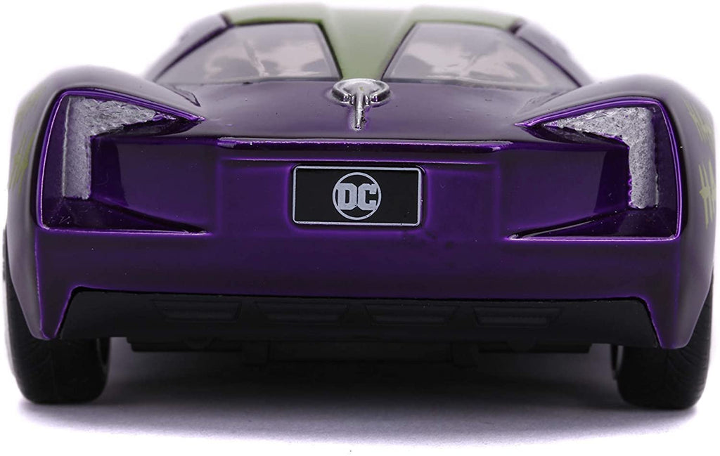 Jada Toys DC Comics 1:32 The Joker's 2009 Chevy Corvette Stingray Die-cast Car, Toys for Kids and Adults