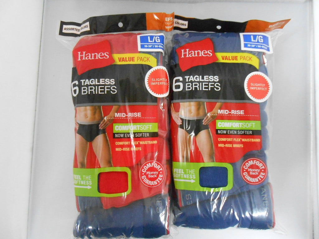 Hanes Men's TAGLESS Boxer Briefs Assorted Colors 4-Pack