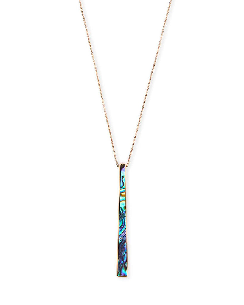Kendra Scott Abalone Shell Rose Gold Necklace