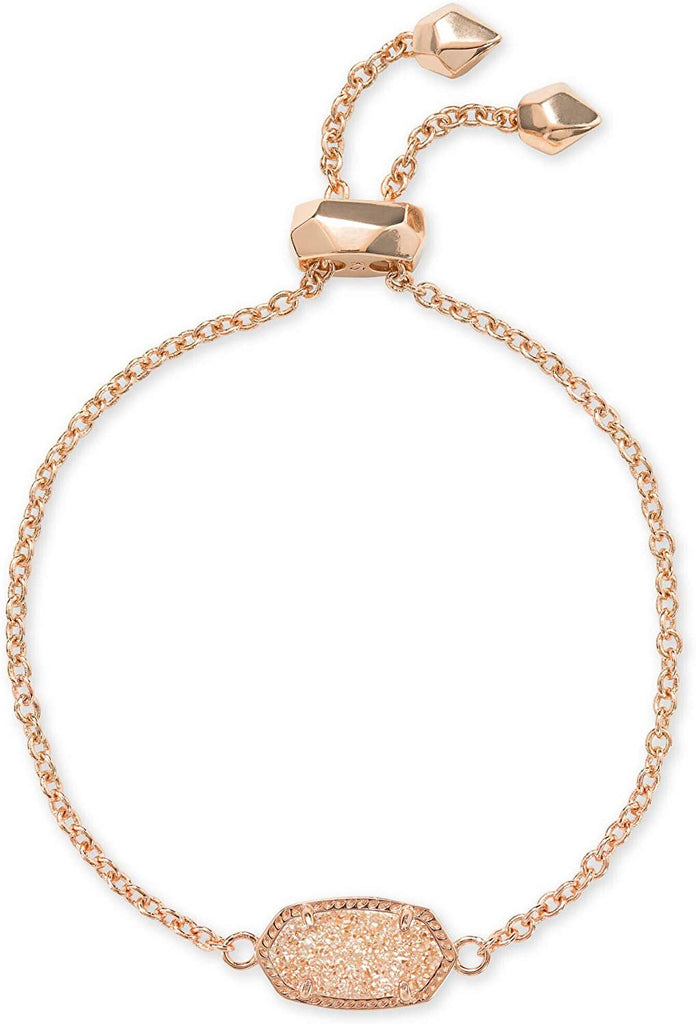Kendra Scott Elaina Chain Bracelet in Sand Drusy and Rose Gold Plated