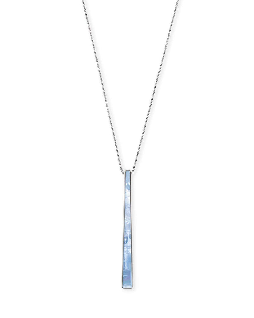 Kendra Scott Sky Blue Illusion Silver Long Pendant Necklace