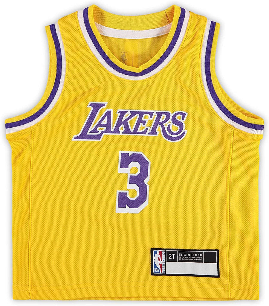 Anthony Davis Los Angeles Lakers #3 Infants Toddler Yellow Icon Edition Jersey (2T)