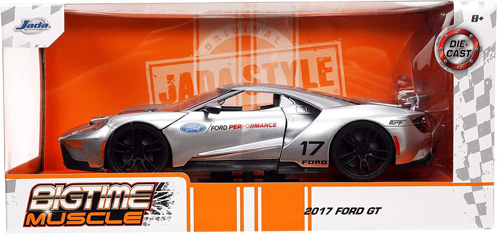 Jada Toys Big Time Muscle 1:24 2017 Ford GT Die-cast Car, Toys for Kids and Adults