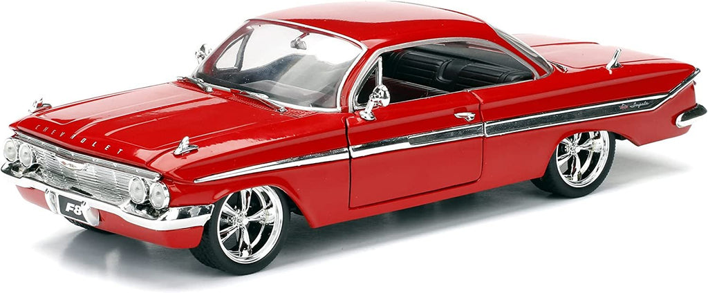 Jada Toys Fast & Furious 8 1:24 Diecast - Dom's Chevy Impala Vehicle , Red