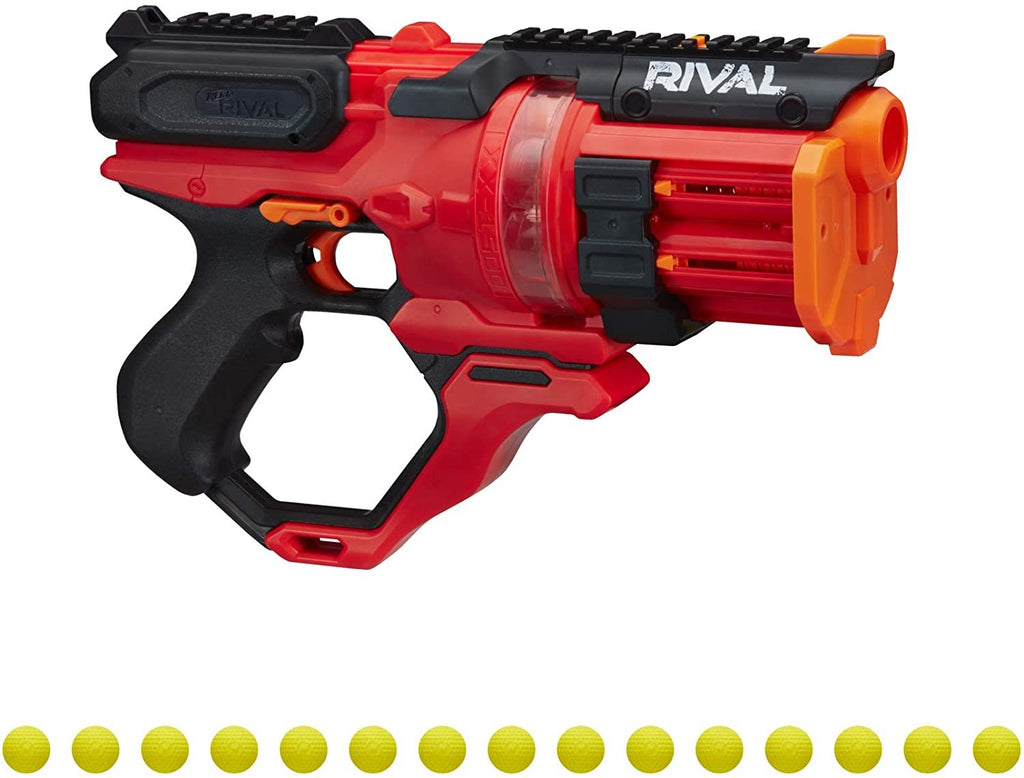 Nerf Mini Rival Rounds Nerf Rival Roundhouse XX-1500 Red Blaster -- Clear Rotating Chamber Lo ...