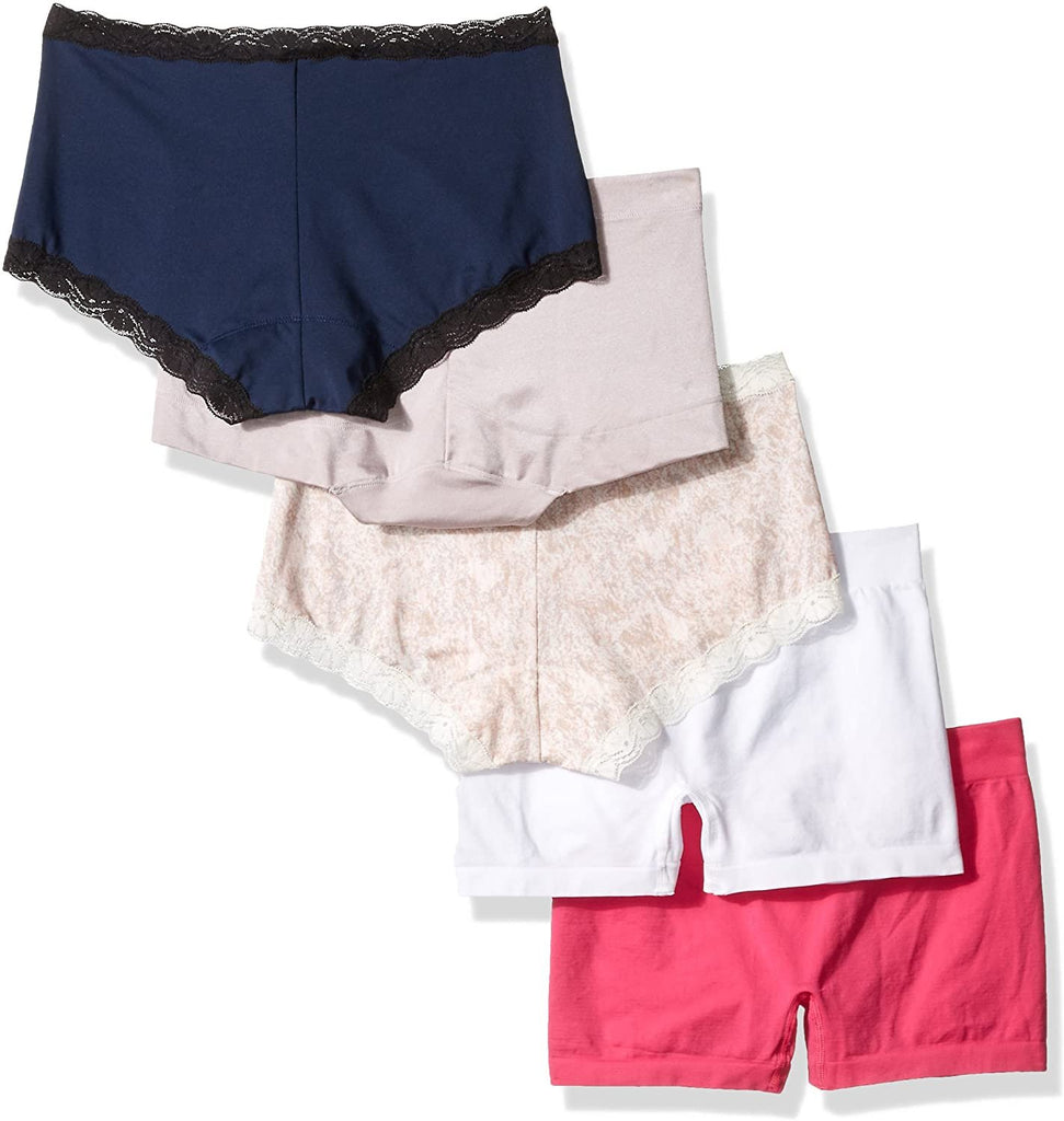 Maidenform Women's 5-Pack Boyshort Sampler Assortment Panties
