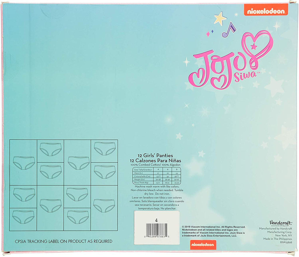 Nickelodeon Girls' JoJo Siwa 12 Days 'Un-Boxing' Panty Giftbox