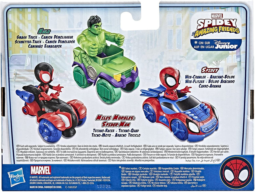 Hasbro Marvel Spidey and His Amazing Friends Hulk Action Figure and Smash Truck Vehicle, Pre-School Toy for Children Aged 3 and Up, Multicolor (F3989)