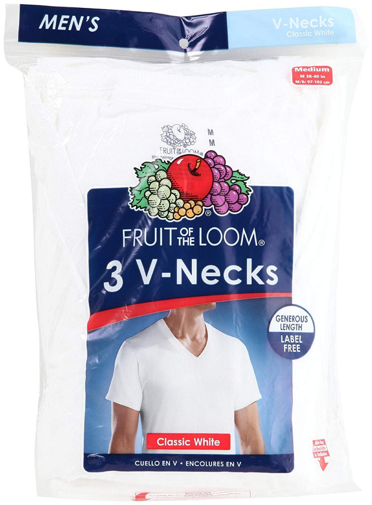 Fruit of the Loom Men's V-Neck Tee (Pack of 3)