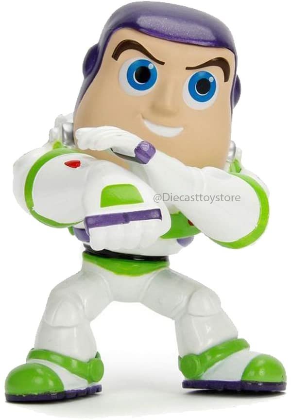 Jada Toys Metals Disney Pixar Toy Story Buzz Lightyear Die-Cast Collectible Toy Figure, 4"