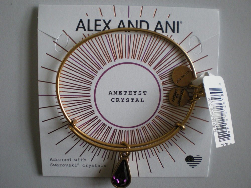 Alex and Ani Womens Swarovski Teardrop Color Code Bangle September/Rafaelian Gold/Sapphire