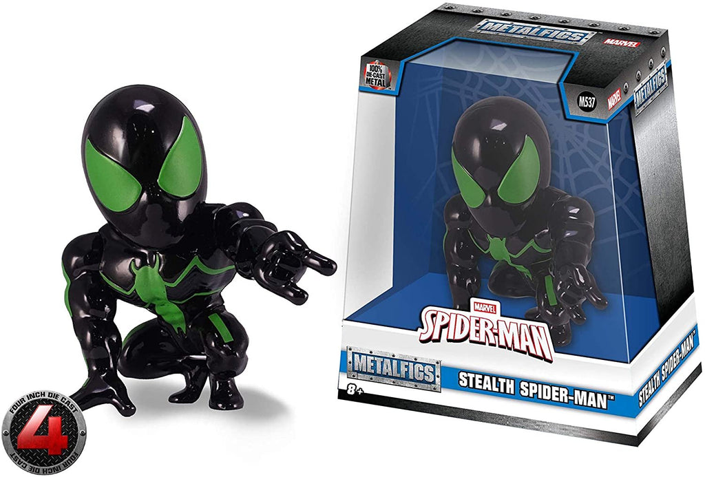 Jada Toys Marvel Stealth Spider-Man diecast Collectible Figure(M537) Black and Green
