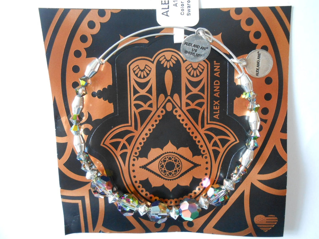 Alex and Ani Womens Swarovski Crystal Beaded Mirror II Bangle