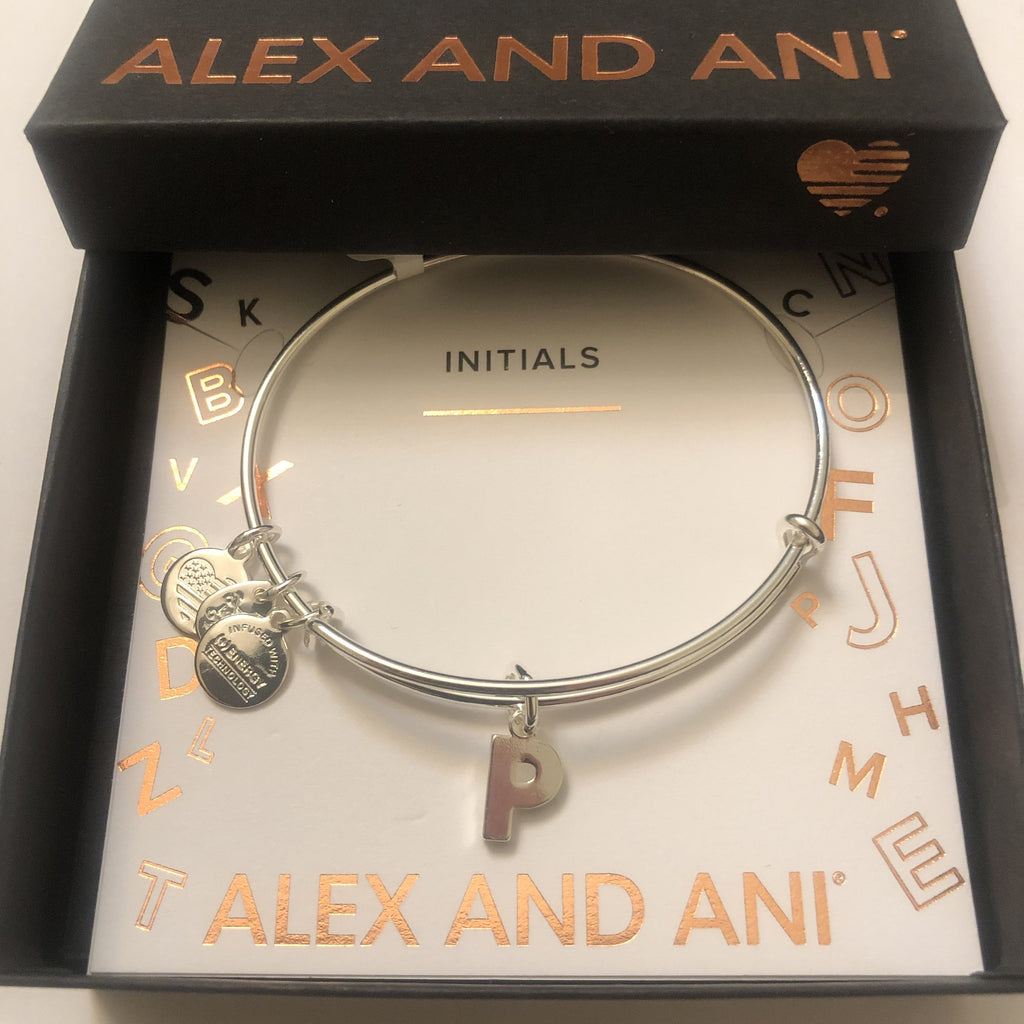 Alex and Ani Initial P III Bangle Bracelet