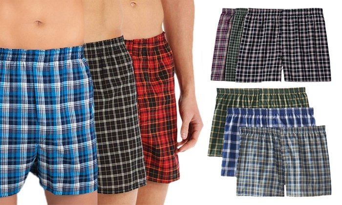 Fruit of the Loom Men's Boxers 6 PACK Underwear Sizes M, L, XL NEW