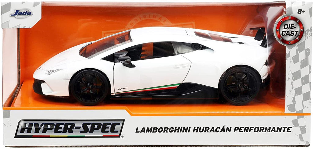 Lambo Huracan Perfomante White Hyper-Spec Series 1/24 Diecast Model Car by Jada 32722