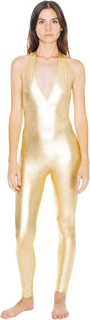 American Apparel Women's Metallic Halter Catsuit