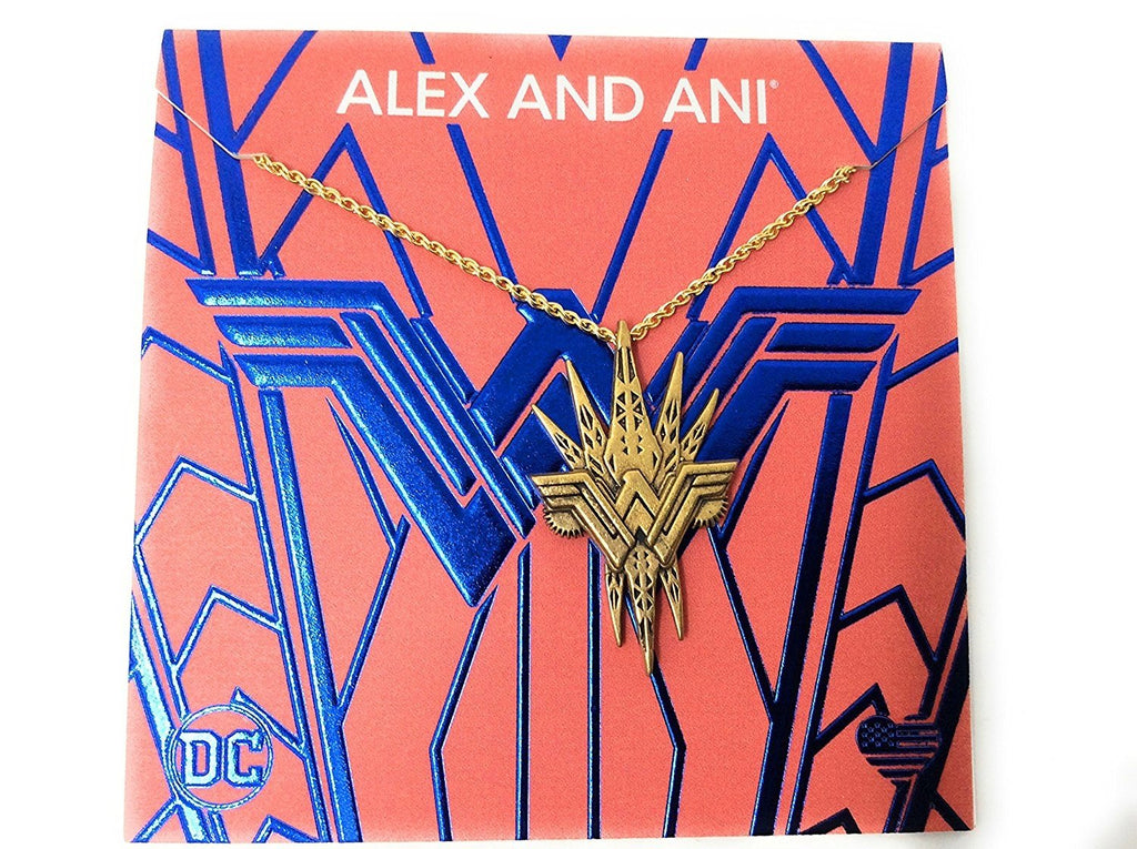 Alex and Ani Wonder Woman Spike Necklace 26" 14kt Gold Plated