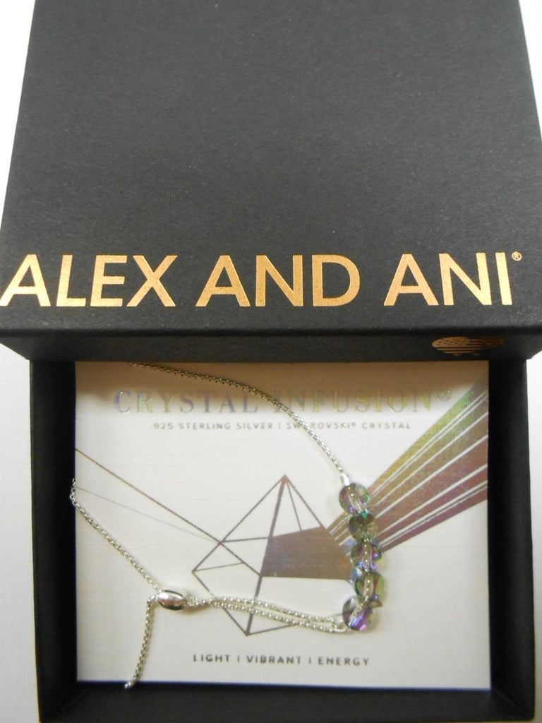 Alex and Ani GALAXY Crystal Infusion Puil Chain Bracelet Silver NWT Box Card