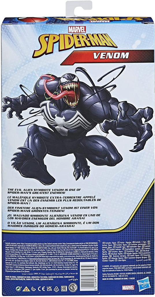 Spider-Man Marvel Titan Hero Series Deluxe Venom Toy 12-Inch-Scale Collectible Action Figure, Toys for Kids Ages 4 and Up