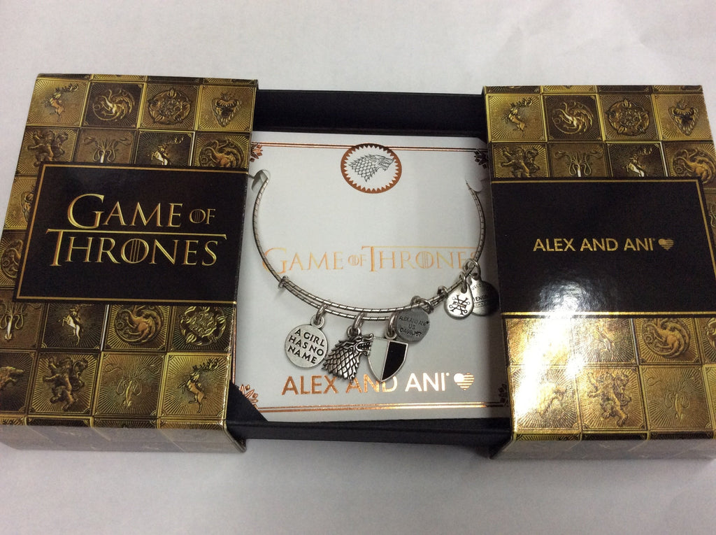 Alex and Ani GAME OF THRONES Arya Stark Charm Bangle Bracelet - Rafaelian Silver Finish