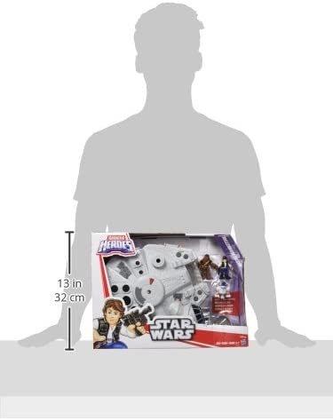 Playskool Heroes Star Wars Galactic Heroes Millennium Falcon 2-in-1 Vehicle Playset, Toys for Kids Ages 3 and Up, Han Solo, Chewbacca, R2-D2 2.5-inch Figures