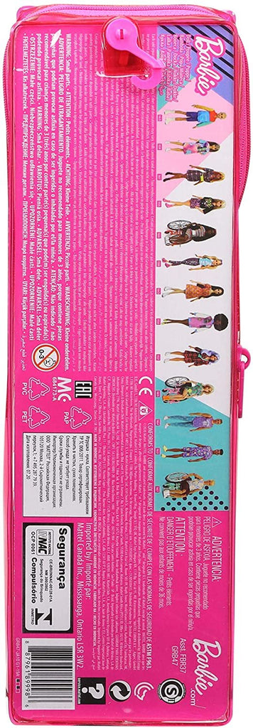 Barbie Fashionistas Doll #155 with Blond Hair with Rock Tee and Skirt, Toy for Kids 3 to 8 Years Old