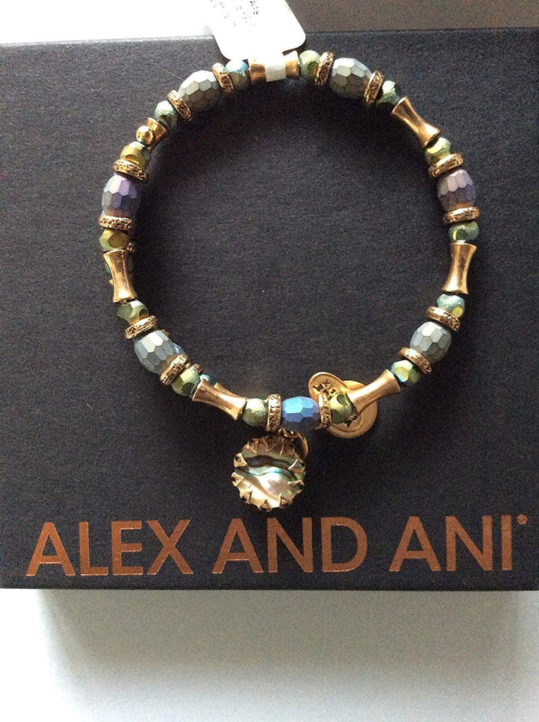 Alex and Ani Riches Wrap Bangle Bracelet Rafaelian Gold Tag Box Card