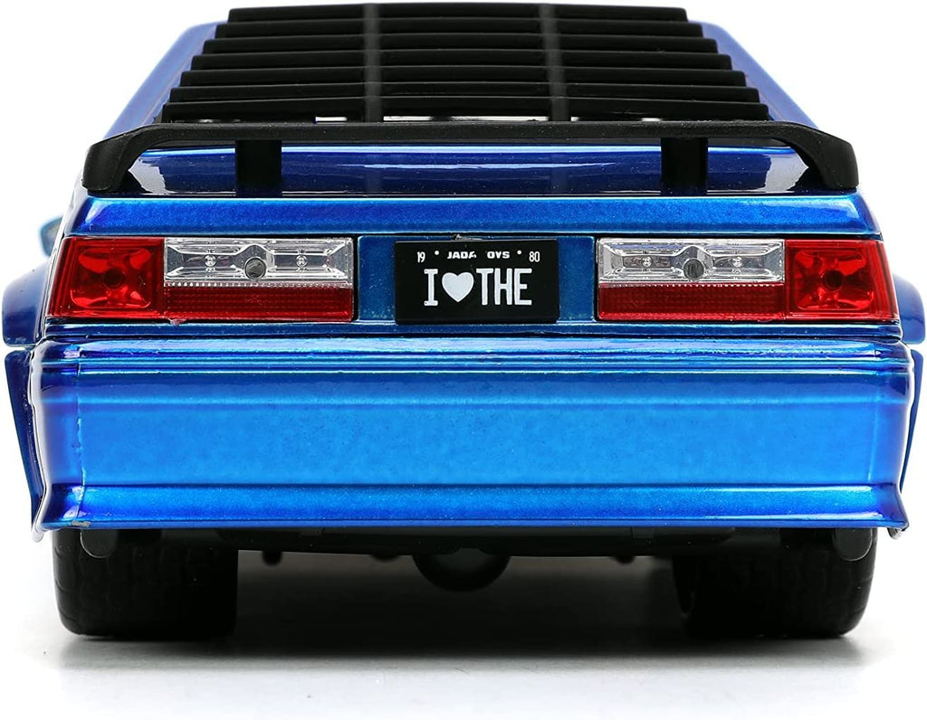 Jada Toys I Love The 80’s 1:24 1989 Ford Mustang GT Die-Cast Car, Toys for Kids and Adults, Blue