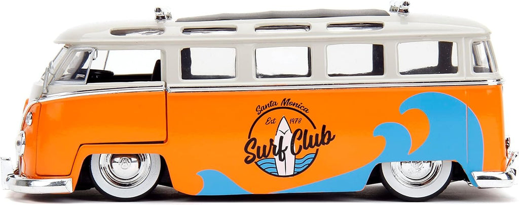Punch Buggy Slug Bug 1:24 1962 Volkswagen Bus Die-Cast Car, Toys for Kids and Adults