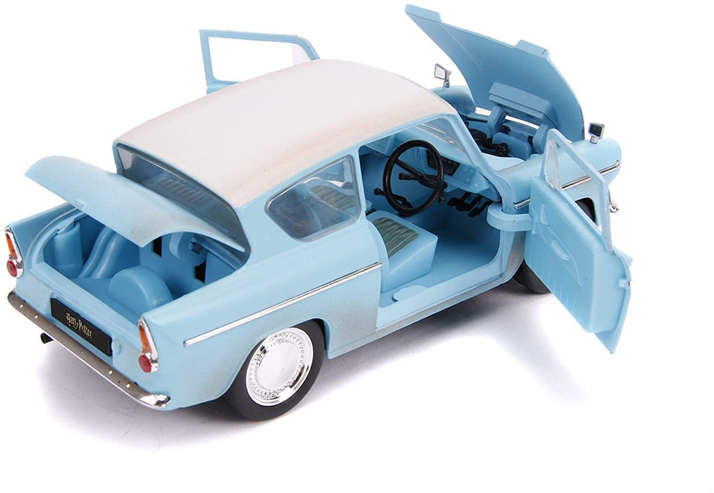 Jada Toys 1:24 Harry Potter and 1959 Ford Anglia Die-Cast Vehicle, Rusty Blue