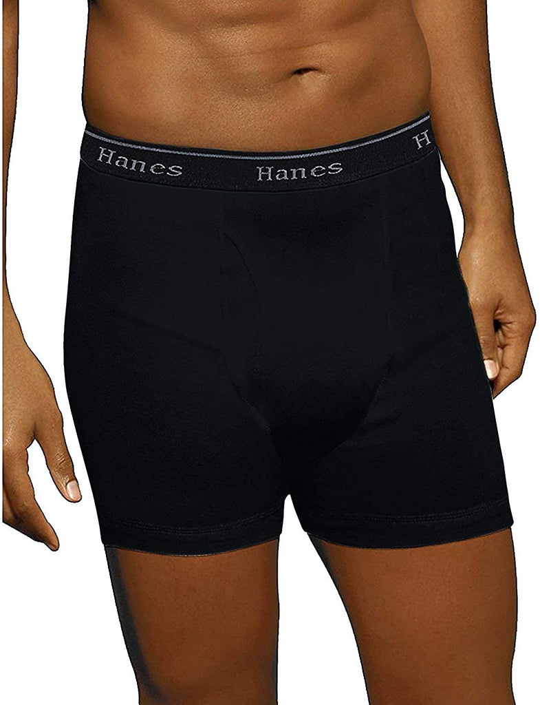 Hanes Men`s TAGLESS® Boxer Briefs with Comfort Flex® Waistband,Black/Grey,5XL,4-Pack