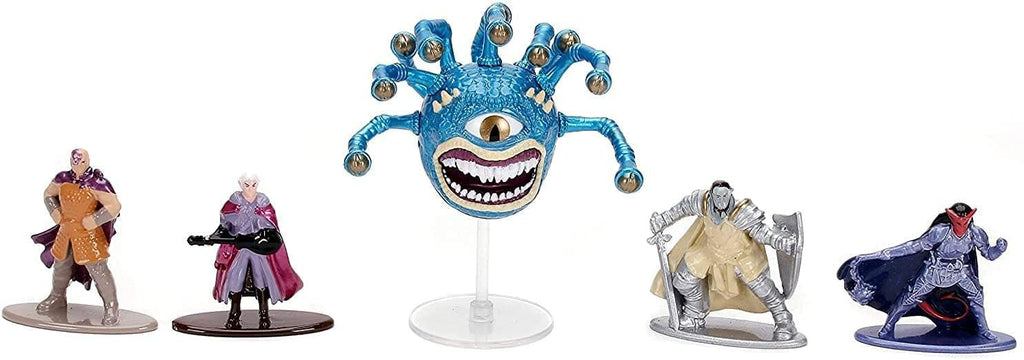 Jada Toys "Dungeons & Dragons 1.65"" Die-cast Metal Collectible Figures 5-Pack Wave 1, Toys for Kids and Adults , Red