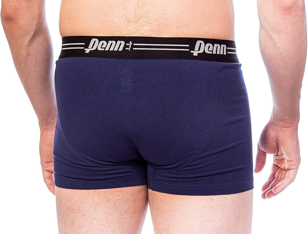 Penn Mens 3-Pack Athletic Boxer Briefs, Silver-Navy-Royal, 2XL