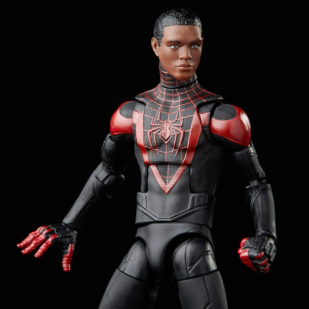 Spider-Man Marvel Legends Series Gamerverse Miles Morales 6-inch Collectible Action Figure Toy and 7 Accessories and 1 Build-A-Figure Part(s)