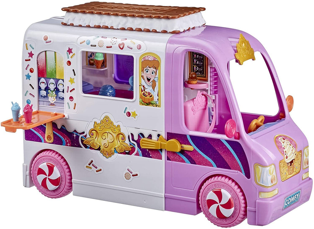Disney Princess Comfy Squad Sweet Treats Truck, Playset with 16 Accessories, Pretend Ice Cream Shop, Toy for Girls 5 Years Old and Up