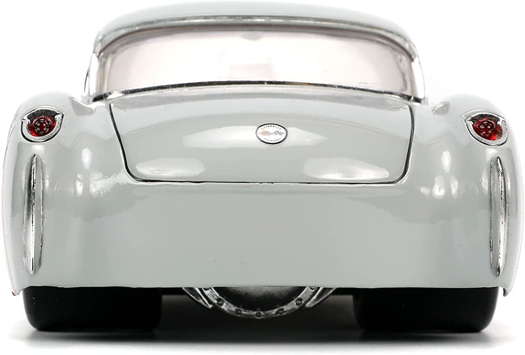 Looney Tunes 1:24 1957 Chevrolet Corvette Die-cast Car & 2.75" Bugs Bunny Figure, Toys for Kids and Adults