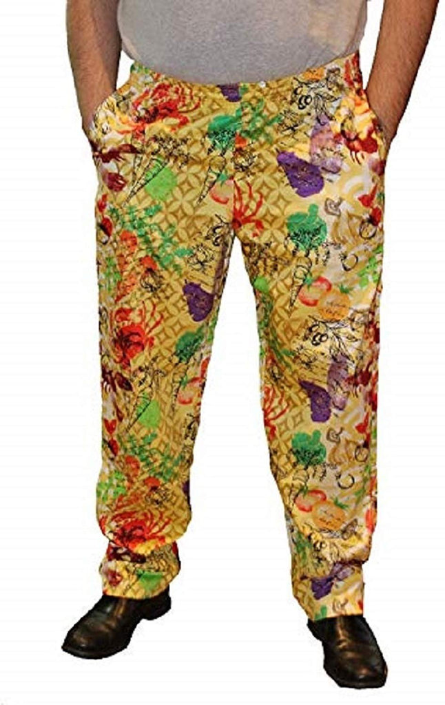 Sand Storm Baggy Chef Pants 100% Cotton XS-6X Vintage, Cupcakes, Chalk Stripe Pockets