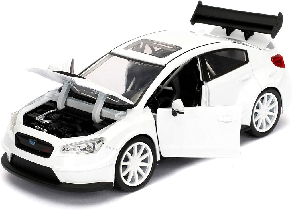 Jada Toys Fast & Furious 1:24 Mr. Little Nobody's Subaru WRX STI Die-cast Car, Toys for Kids and Adults, White (98296)