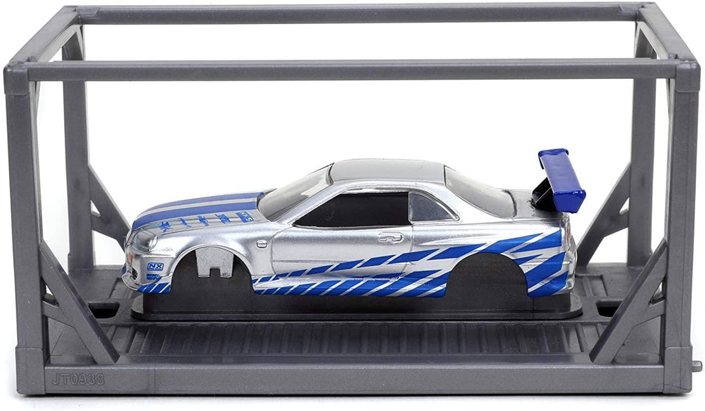 Jada Toys Fast & Furious 1:55 Brian's 2002 Nissan GT-R R34 Build N' Collect Die-cast Model Kit, Toys for Kids and Adults