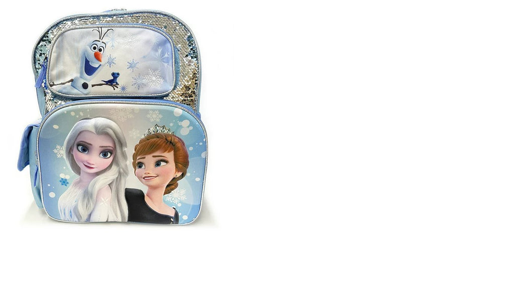 Frozen New 3D Molded Magic Sequins 16" Large Backpack