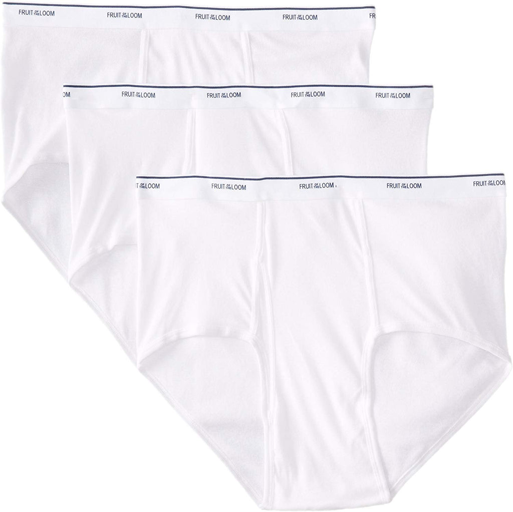 Fruit of the Loom Men's BigMan White Brief, White, 3XB(Pack of 3)